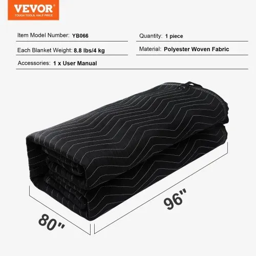 VEVOR Umzugsdecken 2438 x 2032mm Möbeldecken Polyestergewebe Lagerdecken Umzug Packdecken Transport-Decken Möbelpackdecken Verpackungsdecken zum Schutz für Möbel – Bild 6