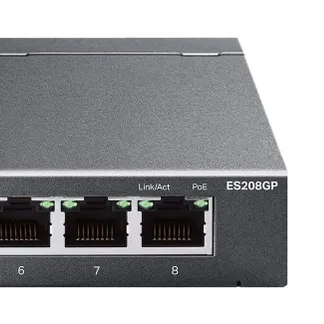 TP-Link Omada ES208GP Netzwerk-Switch Managed L2 Gigabit Ethernet (10/100/1000) Power over Ethernet (PoE) DIN rail Schwarz TP-Link Omada ES208GP Netzwerk-Switch Managed L2 Gigabit Ethernet (10/100/1000) Power over Ethernet (PoE) DIN rail Schwarz