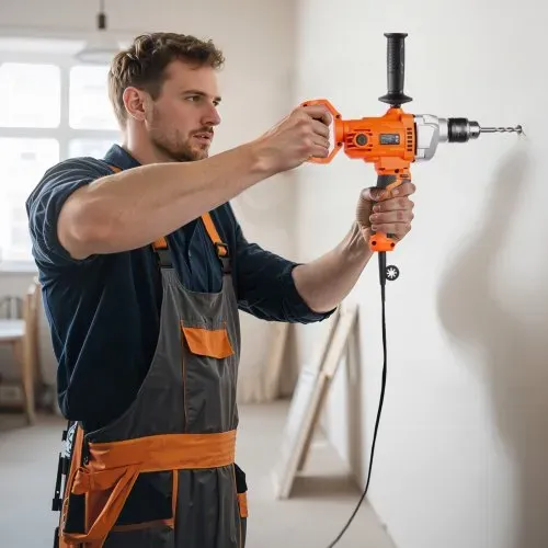 VEVOR elektrische Bohrmaschine 15,89 mm mit Mixer Bohrmaschinenmischer 850 U/min 3,2 A Mischbohrmaschine mit D-Griff zum Bohren & Mischen multifunktionale Bohrgerät mit Mischer für Futter Zement – Bild 7