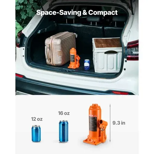 VEVOR hydraulischer Flaschenheber mit 10 t Kapazität, 235–470 mm Hubbereich, Flaschenwagenheber mit Schweißsystem für Auto Pickup SUV Autoreparatur, Stempelwagenheber Orange Wagenheber Hochleistung – Bild 4