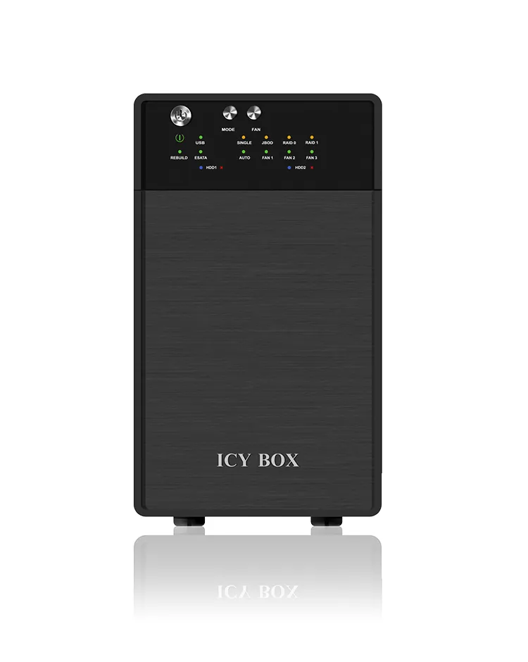 ICY BOX IB-RD3620SU3, RAID-System für 2x 3,5" SATA HDD zu USB 3.2 Gen 1 + eSATA Host, RAID 0, 1, JBOD, EasySwap, schwarz – Bild 6