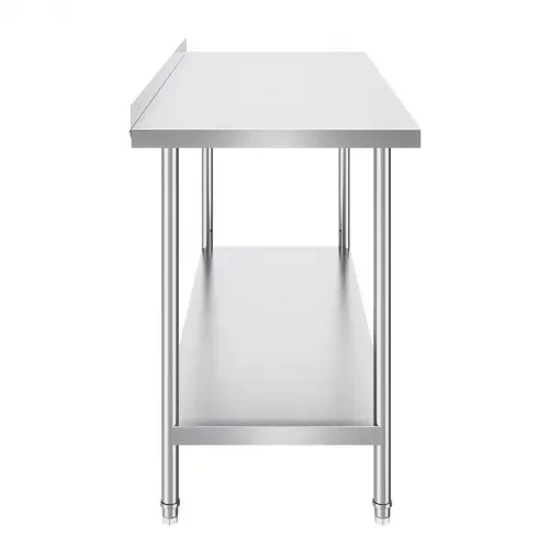 VEVOR Edelstahl-Arbeitstisch, gewerblicher Arbeitstisch zur Lebensmittelzubereitung, 610 x 1524 x 914 mm robuster Arbeitstisch aus Metall mit einstellbarer Höhe für Restaurant, Zuhause und Hotel – Bild 8