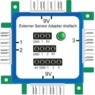 ALLNET Brick’R’knowledge Externer Sensor Adapter dreifach ALLNET Brick’R’knowledge Externer Sensor Adapter dreifach