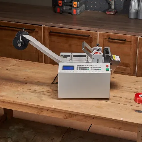VEVOR Automatischer Schrumpfschlauchschneider, Kabelrohrschneidemaschine mit 1–85 mm Schnittbreite, 0,1–99999,9 mm Länge, Rohrschneider für Schrumpfschläuche, Fiberglasrohre, Kabel, Wachsschläuche – Bild 7