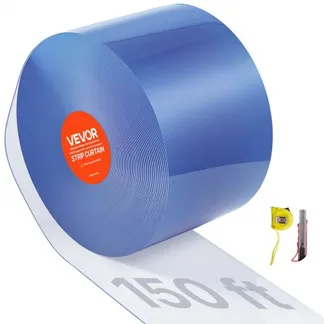VEVOR Streifenvorhang, 150′ Länge, 8″ Breite, 0,08″ Dicke, klare, glatte Kunststoff-Türstreifen, PVC-Vorhangstreifen-Tür-Großrolle für Lagerhallen, Fabriken, Supermärkte, Einkaufszentren, Hallen, Garagen VEVOR Streifenvorhang, 150′ Länge, 8″ Breite, 0,08″ Dicke, klare, glatte Kunststoff-Türstreifen, PVC-Vorhangstreifen-Tür-Großrolle für Lagerhallen, Fabriken, Supermärkte, Einkaufszentren, Hallen, Garagen