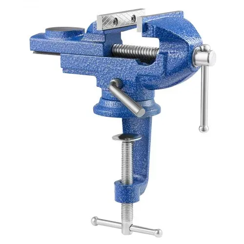 VEVOR Schraubstock, 7,62 cm, Tischschraubstock mit 360°-Drehsockel, Werkbankschraubstock, Gusseisenkonstruktion, für Holzbearbeitungs-, Metallbohr-, Gravier-, Schleif-, Schweiß- & Schneidearbeiten – Bild 9
