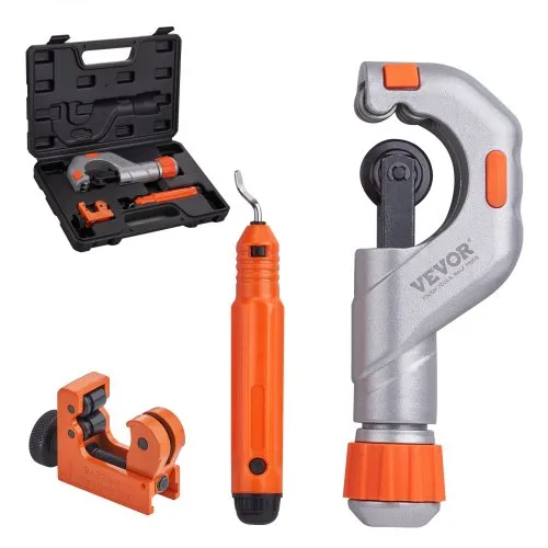 VEVOR 3-teiliges Rohrschneider-Set, 3/16″-2″ AD Kupferrohrschneider, 1/8″-7/8″ AD Mini-Rohrschneider und Entgratungswerkzeug, robustes Rohrschneider-Set für Kupfer-, Aluminium-, Edelstahl- und Kunstst VEVOR 3-teiliges Rohrschneider-Set, 3/16″-2″ AD Kupferrohrschneider, 1/8″-7/8″ AD Mini-Rohrschneider und Entgratungswerkzeug, robustes Rohrschneider-Set für Kupfer-, Aluminium-, Edelstahl- und Kunstst