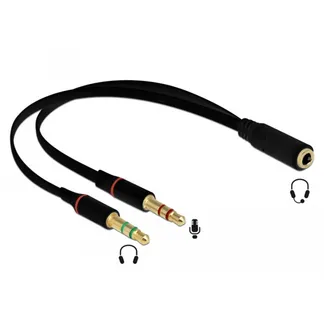 Headset Adapter 1×3,5 Klinkenbuchse > 2×3,5 3Pin Klinkstecker Headset Adapter 1×3,5 Klinkenbuchse > 2×3,5 3Pin Klinkstecker