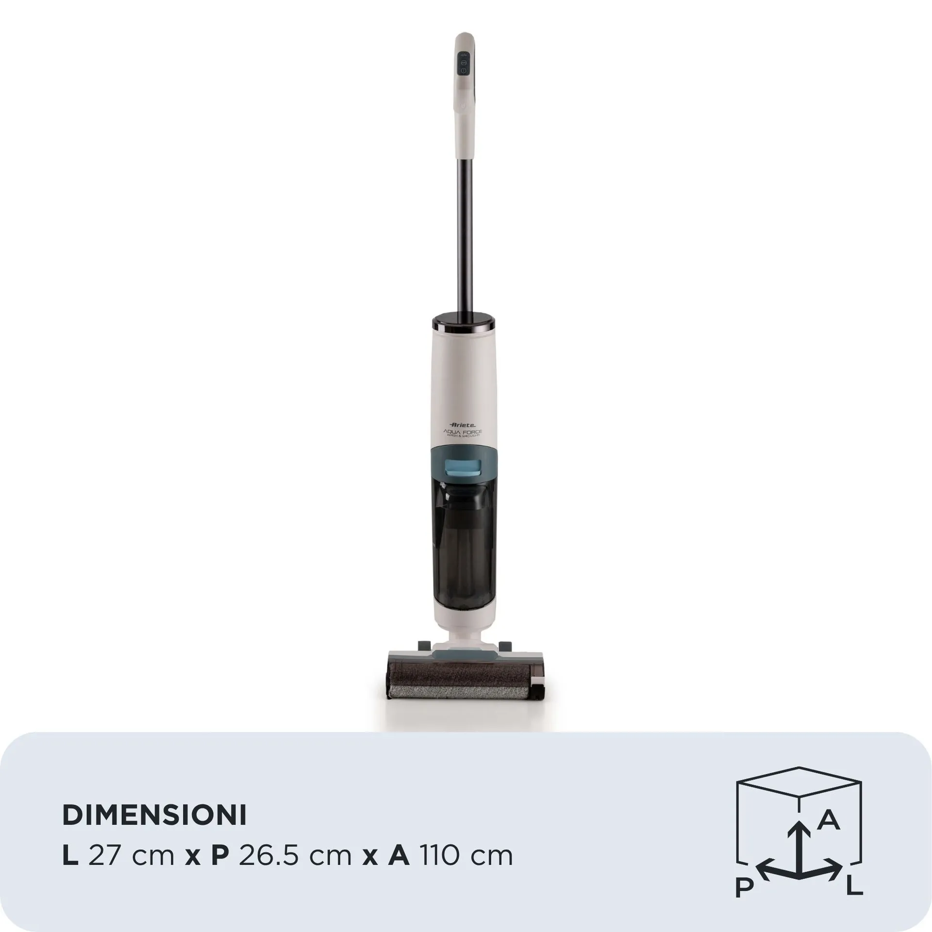 Ariete 2483/00 0 l Zylinder-Vakuum Trocken&Nass 220 W Beutellos – Bild 4