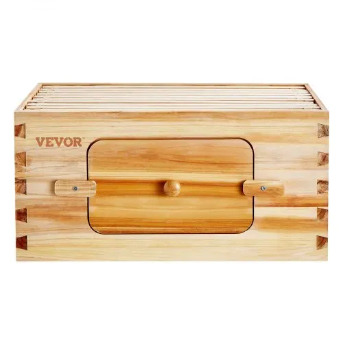 VEVOR Bienenstock-Starterset mit tiefer Box, 100 % mit Bienenwachs beschichtetes natürliches Tannenholz, Zander Beute mit 10 Rahmen und Fundamenten, transparente Bienenfenster aus Acryl – Bild 9