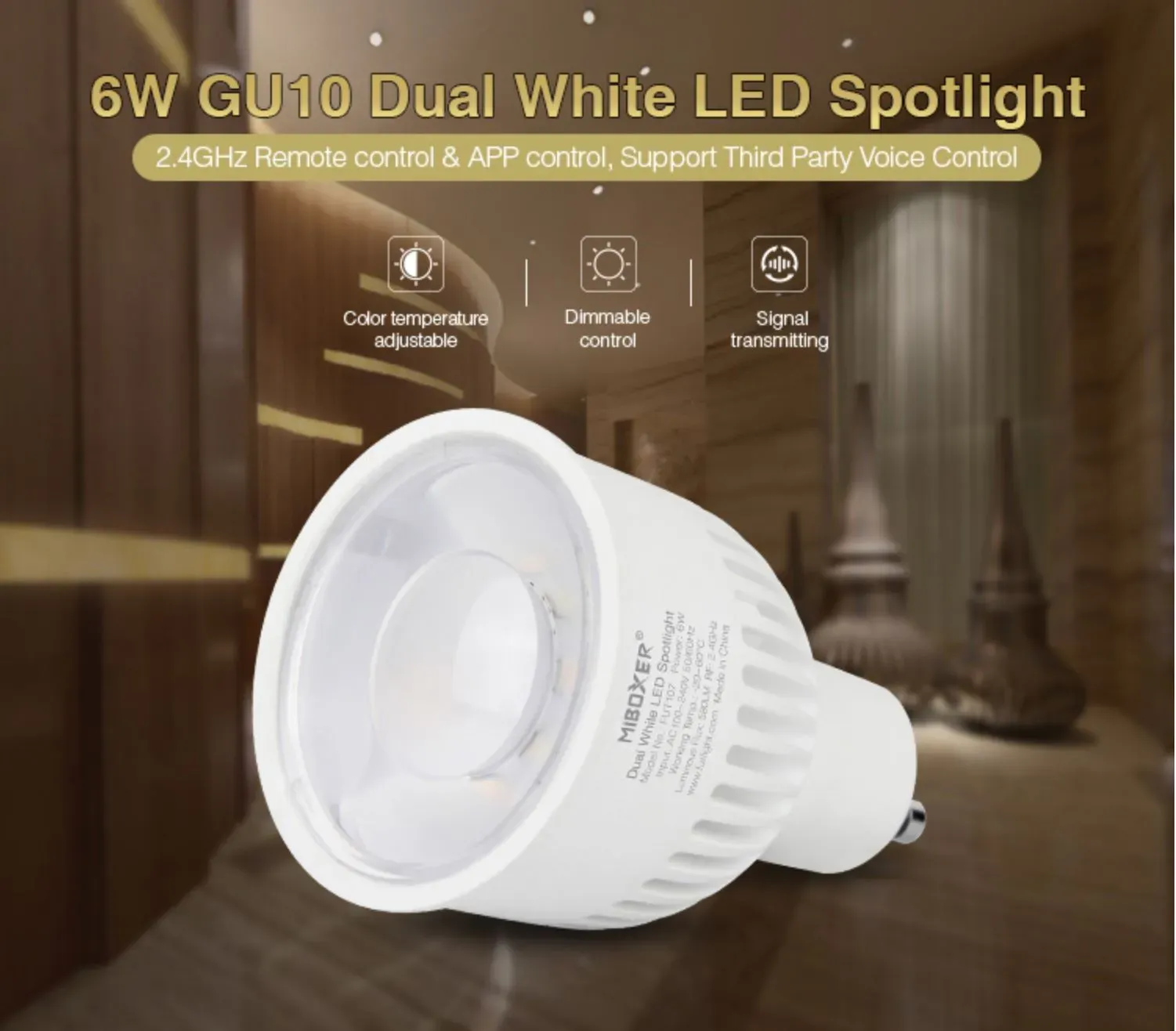 MiBoxer FUT107 GU10 LED Spot dimmbar Farbtemperatur 6W IP20 – Bild 5