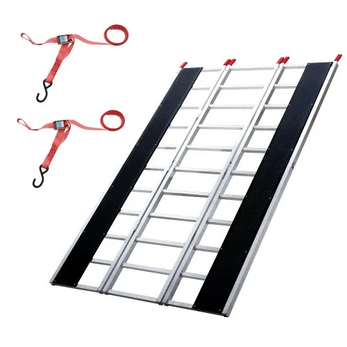 VEVOR Auffahrrampe, Verladerampe, Autorampe 680 kg, extra breite Verladeschiene, Auto Laderampe 2160 x 1375 mm, Dreifach faltbare Rampe, für Motorrad, Anhänger, ATV, UTV, Gartentraktor, Rasenmäher VEVOR Auffahrrampe, Verladerampe, Autorampe 680 kg, extra breite Verladeschiene, Auto Laderampe 2160 x 1375 mm, Dreifach faltbare Rampe, für Motorrad, Anhänger, ATV, UTV, Gartentraktor, Rasenmäher