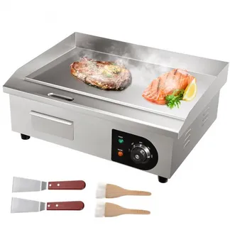 VEVOR Gastronomie Elektro Bratplatte Griddleplatte 3000W Edelstahl 54x30x1cm VEVOR Gastronomie Elektro Bratplatte Griddleplatte 3000W Edelstahl 54x30x1cm