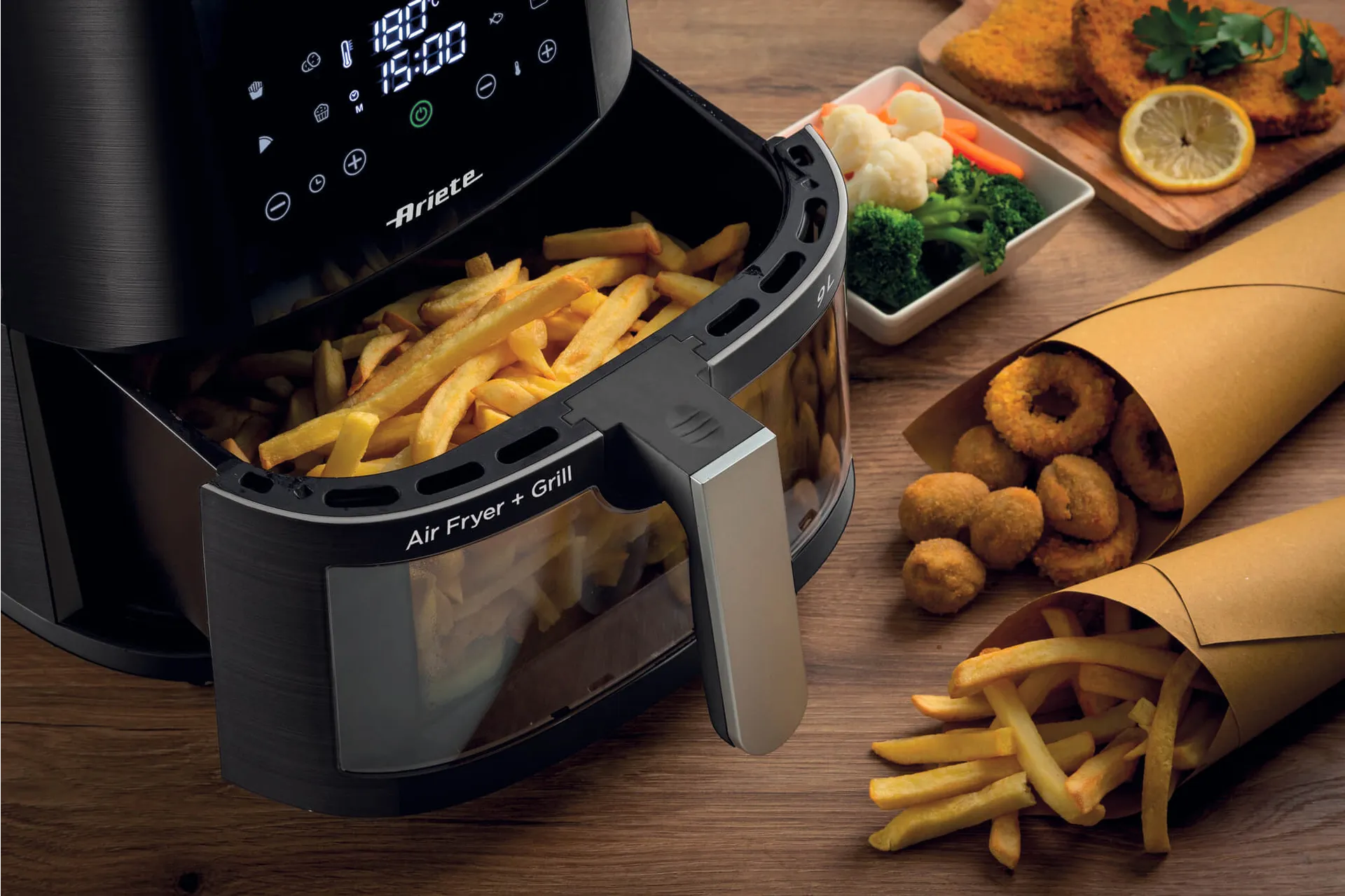 Ariete 4630/00 Einzelbild 9 l Eigenständig 1500 W Heißluftfritteuse Schwarz – Bild 4