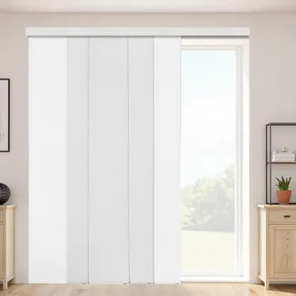 VEVOR Flächenvorhänge, ausziehbare Schiene von 116 cm bis 218 cm (B), zuschneidbare Flächenvorhänge bis 243 cm (H), einstellbare Schiebegardinen für Schiebetüren Terrassentüren weiß VEVOR Flächenvorhänge, ausziehbare Schiene von 116 cm bis 218 cm (B), zuschneidbare Flächenvorhänge bis 243 cm (H), einstellbare Schiebegardinen für Schiebetüren Terrassentüren weiß