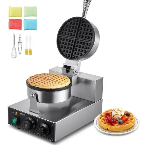 VEVOR kommerzielles Waffeleisen 1230 W Waffel Maker mit antihaftbeschichteten Backflächen Waffeleisen aus Edelstahl mit Temperatur- und Zeitregelung, für Restaurant Bäckerei 4 Fächerfömige Waffeln VEVOR kommerzielles Waffeleisen 1230 W Waffel Maker mit antihaftbeschichteten Backflächen Waffeleisen aus Edelstahl mit Temperatur- und Zeitregelung, für Restaurant Bäckerei 4 Fächerfömige Waffeln