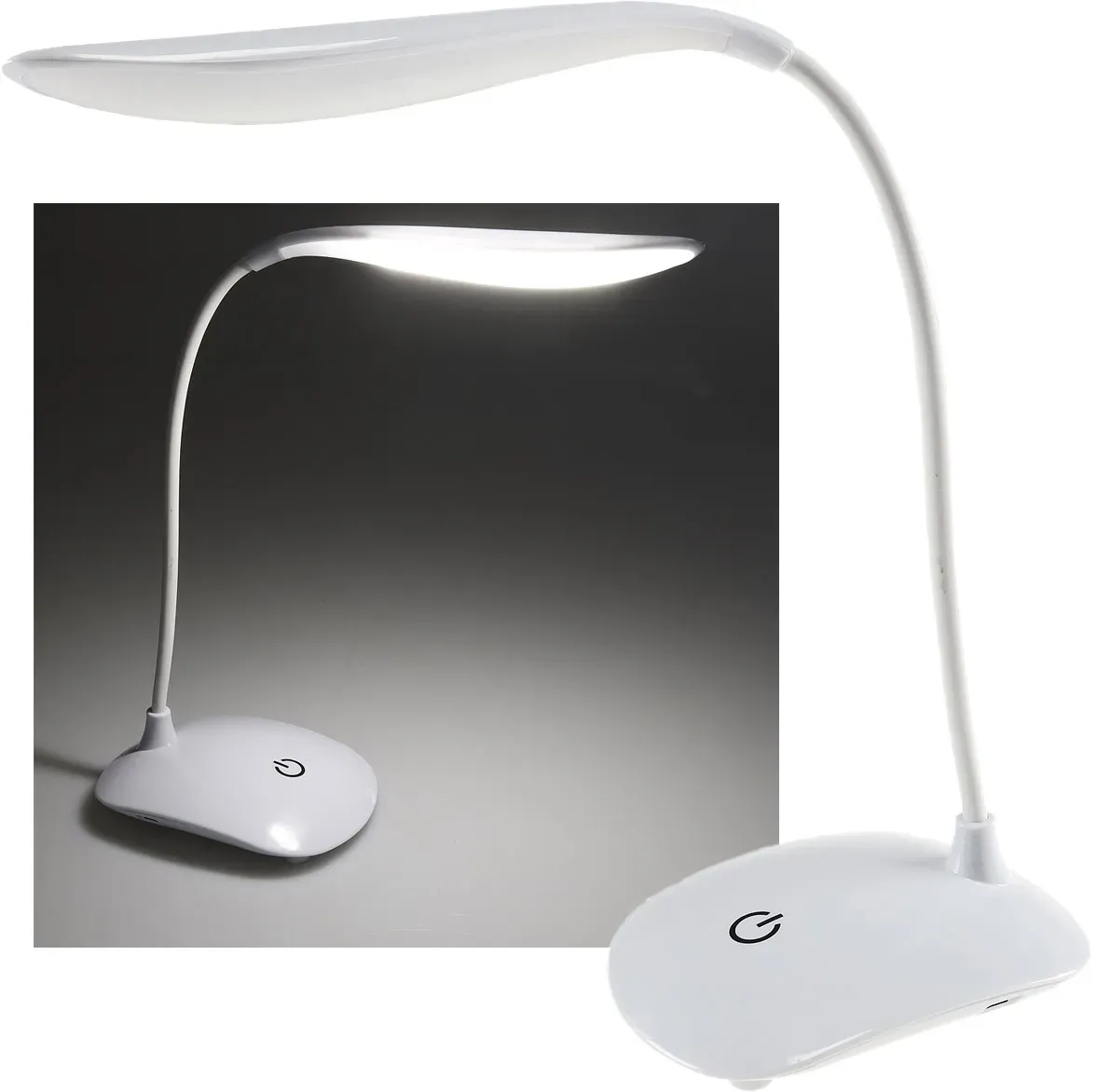LED Tischleuchte mit Touch-Schalter Schwanenhals, 3 Helligkeitsstufen LED Tischleuchte mit Touch-Schalter Schwanenhals, 3 Helligkeitsstufen