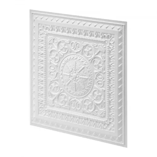 VEVOR 12 Stk. Deckenpaneele PVC-Deckenplatten Deckenfliesen 605x605mm Weiß, 3D-Geometrie-Design, Stoßfest, Brandschutz, Wasserfest, Für Abgehängte Decke, Elegante Innendekoration für Wohnraum Büro – Bild 9