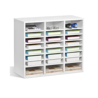 VEVOR Literatur-Organizer Dokumentenablage mit 24 Fächern & einstellbaren Regalen, Aktensortierer Briefablage Dokumentenlager aus Spanplatten und MDF, Aufbewahrung für Büro Klassenzimmer weiß VEVOR Literatur-Organizer Dokumentenablage mit 24 Fächern & einstellbaren Regalen, Aktensortierer Briefablage Dokumentenlager aus Spanplatten und MDF, Aufbewahrung für Büro Klassenzimmer weiß