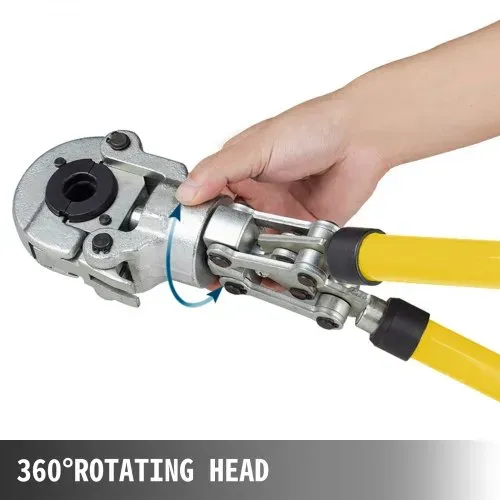 VEVOR Presszange U16, U20, U25, U32, TH16, TH20, TH26, TH32 mm, Crimpzange Presszange 6 T Druckkraft, Rohrpresszange mit um 360° Drehbarem Kopf und Ergonomischem Griff, Rohrcrimpzange Tragbar Ø16-32 m – Bild 2