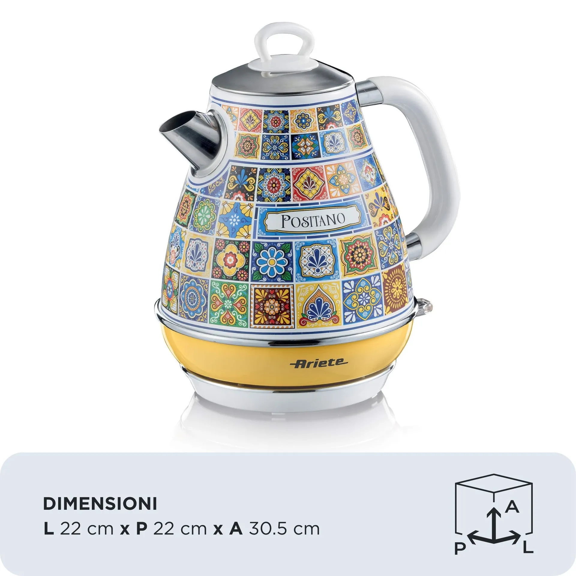 Ariete 2869/0P Wasserkocher 1,7 l 2200 W Blau, Gelb – Bild 2