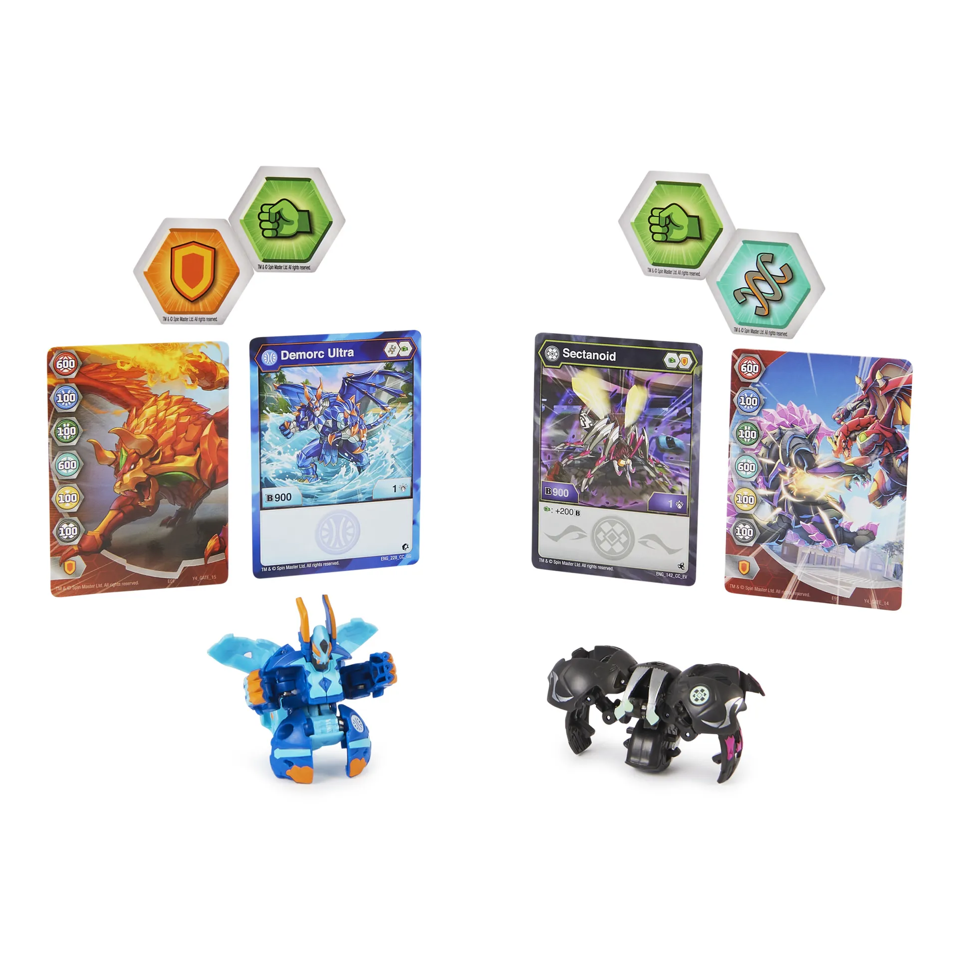 Bakugan Baku-Tin, hochwertige Metall-Aufbewahrungsbox mit exklusivem Darkus Sectanoid und einem weiteren Überraschungs-Ball – Bild 3