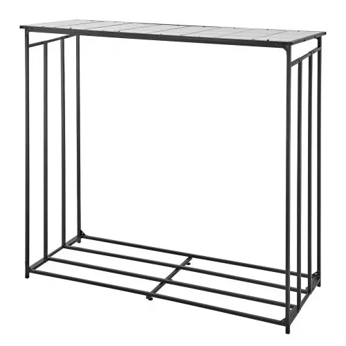 VEVOR Kaminholzregal 3/8 Cord Brennholzregal Feuerholzregal 1855x715x1850mm, für Kamin, Terrasse & Balkon, Rahmen aus Kohlenstoffstahl Pulverbeschichtet, Tragfähigkeit 730 kg, Kapazität 1962 L Schwarz – Bild 9