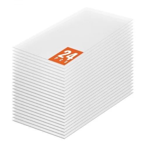 VEVOR 24er-Set Gewächshausplatten aus Polycarbonat, 1210 x 605 x 4 mm Stegplatten, wasserdichte UV-geschützte gewellte Hohlkammerplatten, schlagfeste, transparente Dachplatten für Gewächshaus/Garten VEVOR 24er-Set Gewächshausplatten aus Polycarbonat, 1210 x 605 x 4 mm Stegplatten, wasserdichte UV-geschützte gewellte Hohlkammerplatten, schlagfeste, transparente Dachplatten für Gewächshaus/Garten
