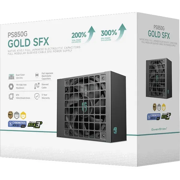 DeepCool PS850G Netzteil 850 W 20+4 pin ATX SFX Schwarz – Bild 8