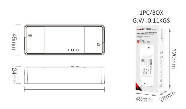 MiBoxer SWL LED Wifi Smart Switch WiFi + 2,4G + Push – Bild 4