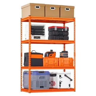VEVOR Lagerregale, 1089 kg, 4-stufiges Schwerlastregal für die Garage, 508x1016x1524mm, verstellbares Steckregal für Industrieregale, Allzweckregal, Kellerregal für Küche, Lager, Keller, Orange VEVOR Lagerregale, 1089 kg, 4-stufiges Schwerlastregal für die Garage, 508x1016x1524mm, verstellbares Steckregal für Industrieregale, Allzweckregal, Kellerregal für Küche, Lager, Keller, Orange