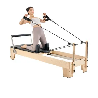 VEVOR Pilates Reformer Trainingsgerät aus Holz für den Einsatz im Heim-Fitnessstudio, Pilates-Bett mit doppeltem Widerstand – Feder & Kordel, Ausrüstung mit Sitzbox , bis zu 181,44 kg VEVOR Pilates Reformer Trainingsgerät aus Holz für den Einsatz im Heim-Fitnessstudio, Pilates-Bett mit doppeltem Widerstand – Feder & Kordel, Ausrüstung mit Sitzbox , bis zu 181,44 kg