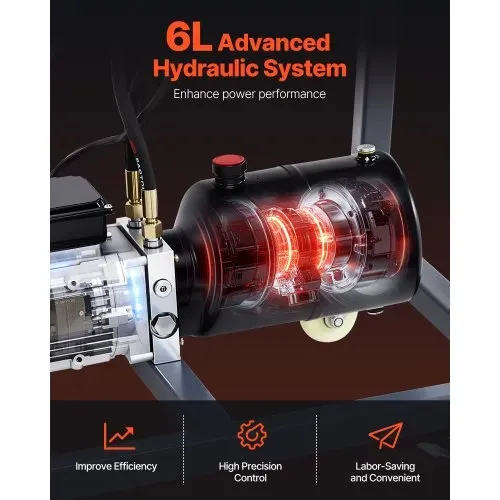VEVOR Elektrische Rohrbiegemaschine, 750 W Rohrbieger mit 6 L Hydraulikzylinder, Rohrbiegegerät mit Rollen, 3 Matrizen & 180° max. Biegewinkel, geeignet für Rohre von 25,4 mm, 38,1 mm 44,45 mm – Bild 2