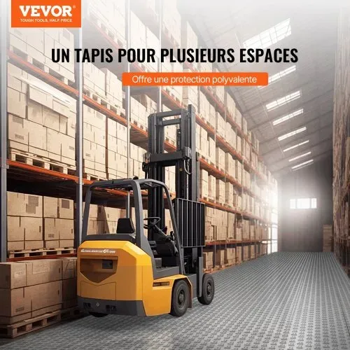 VEVOR Garagen-Bodenbeschläge, 305 x 305 x 13,4 mm, 50er-Set Industrieboden, rutschfeste doppelseitige Struktur-Garagenboden, für Garagen, Keller, Reparaturwerkstätten,Silber VEVOR Garagen-Bodenbeschläge, 305 x 305 x 13,4 mm, 50er-Set Industrieboden, rutschfeste doppelseitige Struktur-Garagenboden, für Garagen, Keller, Reparaturwerkstätten,Silber