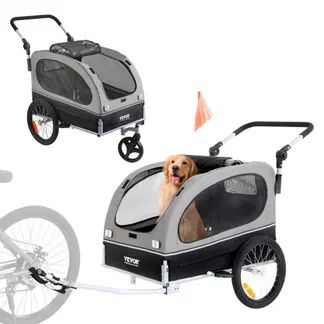 VEVOR Hundeanhänger 40 kg 2in1 Fahrradanhänger Kohlenstoffstahl + 600D Oxford-Gewebe + PP faltbar 1470 x 720 x 780 mm als Anhänger 1530 x 720 x 825 mm als Kinderwagen Hundebuggy Jogger Anhänger VEVOR Hundeanhänger 40 kg 2in1 Fahrradanhänger Kohlenstoffstahl + 600D Oxford-Gewebe + PP faltbar 1470 x 720 x 780 mm als Anhänger 1530 x 720 x 825 mm als Kinderwagen Hundebuggy Jogger Anhänger