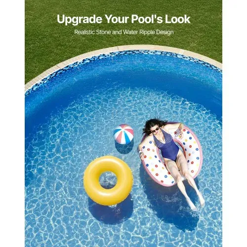 VEVOR Runde Poolfolie, φ732x120 cm, Innenfolie, Ersatzfolie, Innenhülle, Schwimmbadfolie, Vinyl-Folie im Unibead-Stil mit Standardstärke, verschleißfest, für Aufstellpools mit 132 cm Wandhöhe – Bild 5