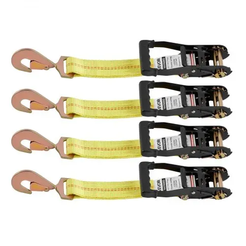 VEVOR Radspanngurt Befestigungsgurt (50,8 x 3657,6 mm) mit Federhaken & 4540 kg Zugfestigkeit & 1512 kg Tragfähigkeit, Motorrad-Spannsystem Radsicherungsgurt Reifengurt für SUVs Anhänger – Bild 8