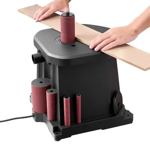 VEVOR Oszillierender Spindelschleifer, 2000 U/min Spindelschleifmaschine mit 6 Hülsen (12,7–76,2 mm), 15 mm Hub & Staubanschluss für die Möbelveredelung, Bastelschleifen, Heimwerker-Holzbearbeitung – Bild 10
