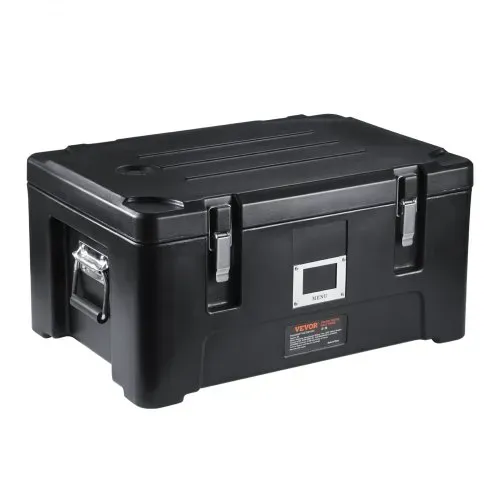 VEVOR Isolierter Thermobox Isolierbox Lebensmittelbehälterträger, 30 L für Catering, Tragbare LLDPE-Lebensmittelbehälterträger, Schwarz Frontlader-Speisewärmer für Restaurant, Kantine usw. – Bild 9