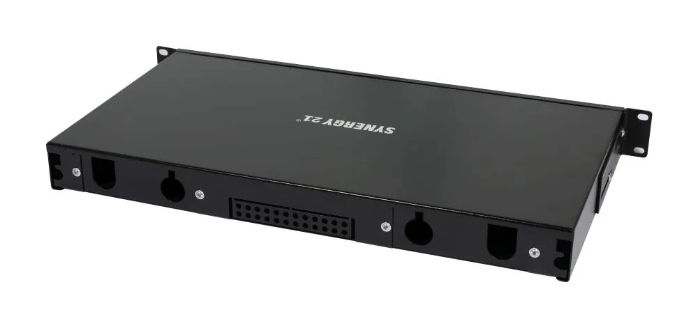 LWL-Patchpanel für 24xLC-Duplex-Buchsen, 19"/1HE, ohne LC-Kupplungen, Schwarz, Synergy 21, – Bild 2