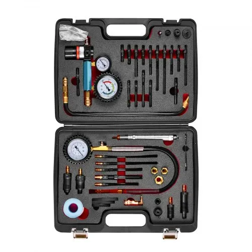 VEVOR Druckverlustprüfer für Motorenzylinder Manometer (0-700 psi) Leckagemessgerät (0-100 psi), Zylinderdrucktester mit 4 Adaptern, Kraftfahrzeug Kompressionsprüfset Druckprüfung und Leckratenmessung – Bild 9