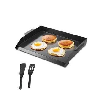 VEVOR Grillplatte Grillpfanne Karbonstahl universelle rechteckige Platte (502 x 370 mm) mit flacher Oberseite, Gasgrill-Grillplatte für BBQ-Grill Teppanyaki, tragbares Familienkochgeschirr mit Griff VEVOR Grillplatte Grillpfanne Karbonstahl universelle rechteckige Platte (502 x 370 mm) mit flacher Oberseite, Gasgrill-Grillplatte für BBQ-Grill Teppanyaki, tragbares Familienkochgeschirr mit Griff