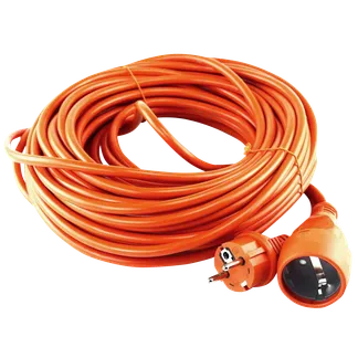 Netz-Verlängerungskabel, 30m, rot, Schutzk.-Winkelst > Schutzkontakt-Kupplung Netz-Verlängerungskabel, 30m, rot, Schutzk.-Winkelst > Schutzkontakt-Kupplung