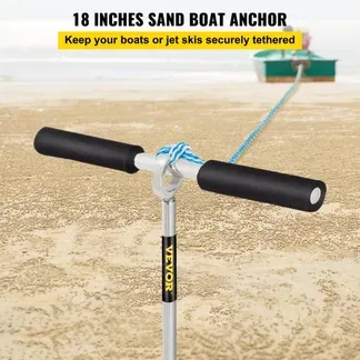 VEVOR Sandanke Bohrer zum Strand und zur Sandbank, 45 cm Schraubanker aus Edelstahl 316 mit Abnehmbarem Griff, Bungee-Leine und Tragetasche, für Jet-Ski-PWC-Pontonkajak VEVOR Sandanke Bohrer zum Strand und zur Sandbank, 45 cm Schraubanker aus Edelstahl 316 mit Abnehmbarem Griff, Bungee-Leine und Tragetasche, für Jet-Ski-PWC-Pontonkajak
