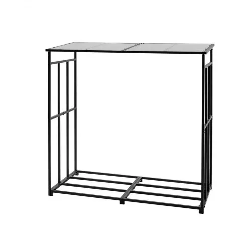 VEVOR Metall Kaminholzregal, 143x70x143 cm Brennholzregal, Kaminholzunterstand, max. Tragkraft 300 kg, Feuerholzregal, Kaminholzlager, Stapelhilfe für Veranden, Terrassen, Gärten – Bild 10