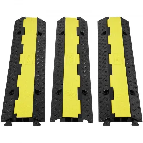 VEVOR Kabelschutzmatte Kabelkanal schwarz Kabelkanal außenbereich 3Stk 2-Kanal Schlauchbrücke Kabelbrücke Überfahrschutz 98x24x4,5cm VEVOR Kabelschutzmatte Kabelkanal schwarz Kabelkanal außenbereich 3Stk 2-Kanal Schlauchbrücke Kabelbrücke Überfahrschutz 98x24x4,5cm