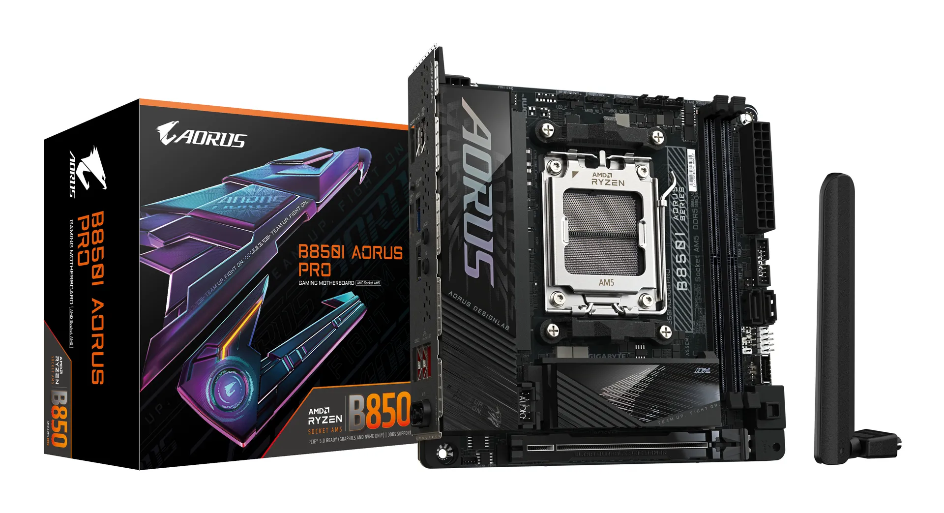 GIGABYTE B850I AORUS PRO Motherboard – Unterstützt AMD Ryzen 9000 Serie CPUs, 8+2+1 Phasen Digital-VRM, bis zu 8400MHz DDR5 (OC), 1xPCIe 5.0 + 1xPCIe 4.0 M.2, 2.5LAN, WIFI 7, USB 3.2 Gen 2 GIGABYTE B850I AORUS PRO Motherboard – Unterstützt AMD Ryzen 9000 Serie CPUs, 8+2+1 Phasen Digital-VRM, bis zu 8400MHz DDR5 (OC), 1xPCIe 5.0 + 1xPCIe 4.0 M.2, 2.5LAN, WIFI 7, USB 3.2 Gen 2