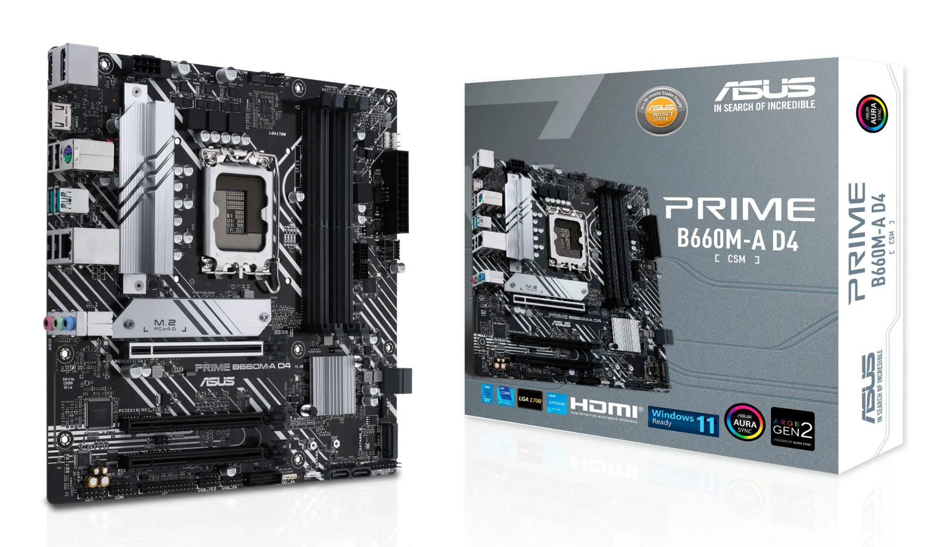 ASUS PRIME B660M-A D4-CSM Intel B660 LGA 1700 micro ATX ASUS PRIME B660M-A D4-CSM Intel B660 LGA 1700 micro ATX