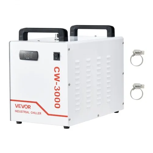 VEVOR Industrieller Wasserkühler CW-3000, Industrie-Wasserkühler-Kühlsystem mit 9-L-Tank, 10 L/min Durchfluss, Kühlgerät mit Hochgeschwindigkeitslüfter, für Lasergravur-&-schneidmaschinen VEVOR Industrieller Wasserkühler CW-3000, Industrie-Wasserkühler-Kühlsystem mit 9-L-Tank, 10 L/min Durchfluss, Kühlgerät mit Hochgeschwindigkeitslüfter, für Lasergravur-&-schneidmaschinen