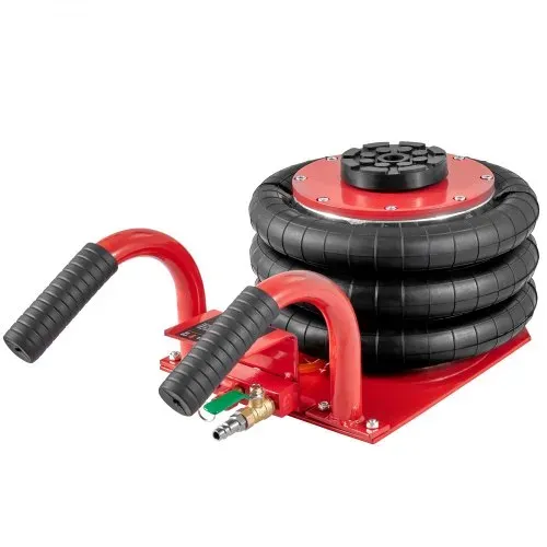 VEVOR Pneumatischer Wagenheber Triple Bag Air Jack 3 t, Dreifachbeutel-Luftheber 140-450 mm Hubhöhe Airbag-Luftwagenheber, 5 Minuten Hub Luftheber mit kurzem Griff, Wagenheber Rot Arbeitssparend – Bild 8